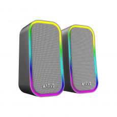 Marvo Gaming Speakers 2.0 6W Havoc 20 Grey - MARVO-SG-285-GY, image 