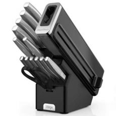 Комплект кухненски ножове NINJA StaySharp K62014EUUK от неръждаема стомана 14 бр, вградено точило, графитен блок, image 