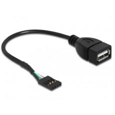 Delock Power USB Pin header female > USB 2.0 type-A female 20 cm, image 