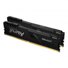 Памет Kingston FURY Beast Black 32GB(2x16GB) DDR4 PC4-25600 3200MHz CL16 KF432C16BB1K2/32, image 