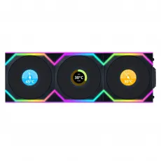 Вентилатори 3бр Lian Li UNI FAN SL Wireless LCD ARGB PWM - 120 mm Черен, image 