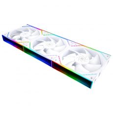 Thermalright Комплект вентилатори Fan Pack 3-in-1 3x120mm - TL-M12QW x 3 - White, Infinity Mirror, Daisy-Chain, A-RGB, image 