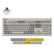Безжична механичка клавиатура Keychron R6 QMK Retro - Super Brown Switch, image 