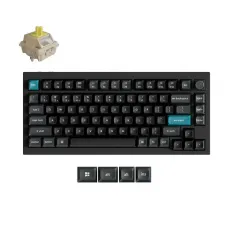 Безжична механичка клавиатура Keychron Q1 Ultra 8K Black - Silk POM Switch Banana, image 