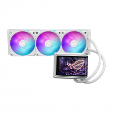 CPU AIO Liquid Cooler ASUS ROG Ryuo IV 360 ARGB White Edition 6.67" Curved AMOLED Display, image 