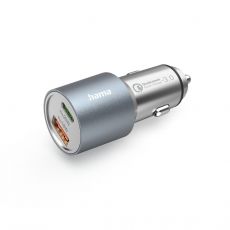 Hama Car Fast Charger, 1x USB-C PD, 1x USB-A QC, 38 W, 201639, image 