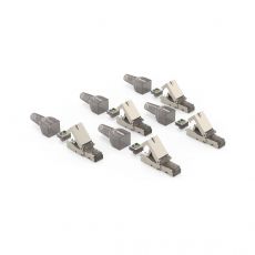 Hama Network Plug, CAT 6a, 10 Gbit/s, Shielded, Tool-free installation, 5 Pcs., image 