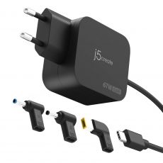 j5create FGaN-PD USB-C® Mini Charger with 67 watts and 3 EU-compliant DC connector types, image 
