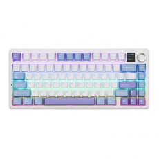 Aula геймърска механична клавиатура Wireless Gaming Mechanical Keyboard F75 MAX - Reaper Switch [Linear] (English US), White, Blue, Purple, image 