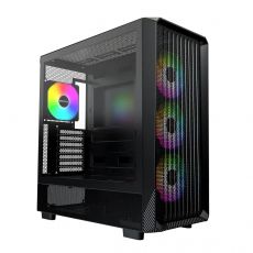 Montech кутия Case ATX - X5 (B) - 4 A-RGB fans, USB-C, image 