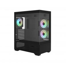 Zalman Case ATX - Chronix BLACK - 3 x 120 mm A-RGB, USB-C, Tempered Glass, image 