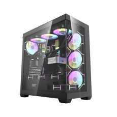 Darkflash Case ATX - DS900 Black - 7 x 120 mm A-RGB fans included, USB-C, image 