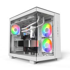 Montech кутия KING 65 Pro, Dual Chamber Mid-tower Case, 3 ARGB Fans, White, image 