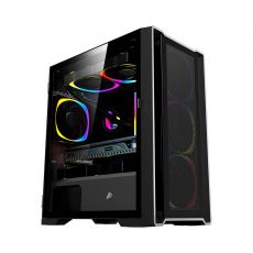 1stPlayer Case mATX - TRILOBITE T4 Mesh Black, image 