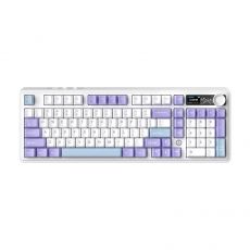 Ajazz геймърска механична клавиатура Wireless Gaming Mechanical Keyboard AK980 V2 - Maillard Switch [Linear] (English US), Purple, White, image 
