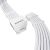 1stPlayer модулен кабел Custom Sleeved Modding Cable White - PCIe 5.0 12VHPWR M/M - FM2-B-WH, image 
