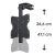 Hama TV Ceiling Mount, Swivel, Height-adjustable, 117 cm (46") up to 20 kg, 220876, image , 4 image