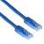 Мрежов пач кабел ACT U/UTP, CAT 6, RJ-45 - RJ-45, 2.0 m, Медни проводници, Син, Булк опаковка, image 