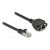 Delock Мрежов кабел удължителен S/FTP RJ45 мъжко към RJ45 женско, Cat. 6A, 25 cm, черен, image _ab__is.image_number.default