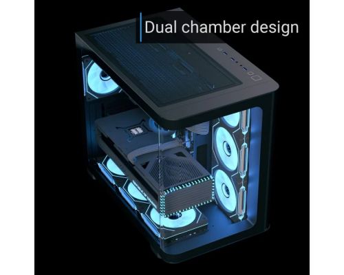 AeroCool кутия Case ATX - P500C-G-BK-v1 - 4 x 120 mm Infinity Mirror A-RGB, image _ab__is.image_number.default