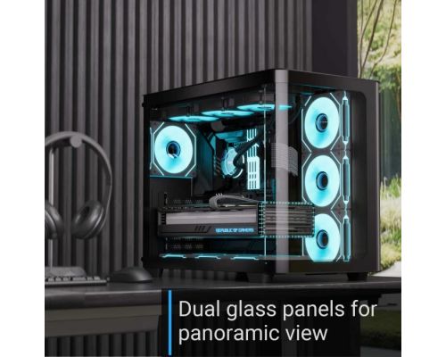 AeroCool кутия Case ATX - P500C-G-BK-v1 - 4 x 120 mm Infinity Mirror A-RGB, image _ab__is.image_number.default
