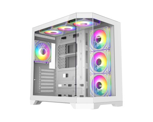 Gamemax кутия Case ATX - HYPE-A White - 4 x 120 mm Addressable RGB fans, image _ab__is.image_number.default