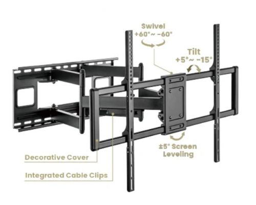 Gembird стенна стойка за телевизор TV Mount - WM-120ST-01 - Adjustable, 60"-120", 120 kg, image _ab__is.image_number.default