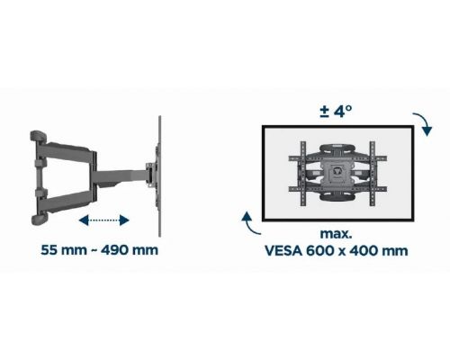 Gembird стенна стойка за телевизор TV Mount - WM-75ST-02 - 32"-75", 45.5 kg, image _ab__is.image_number.default