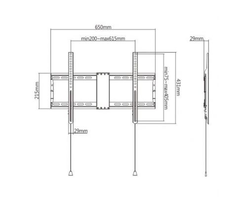 Gembird стенна стойка за телевизор TV Mount - WM-80F-01 - 37"-80", 70 kg, image _ab__is.image_number.default