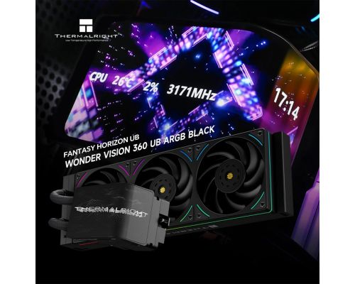 Thermalright водно охлаждане Water Cooling WONDER VISION 360 UB ARGB Black - 6.67 inch Curve OLED Display, image _ab__is.image_number.default