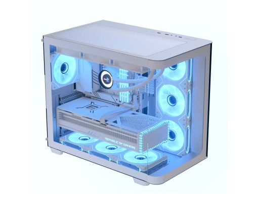 AeroCool кутия Case ATX - P500C-G-WT-v1 - 4 x 120 mm Infinity Mirror A-RGB, image _ab__is.image_number.default