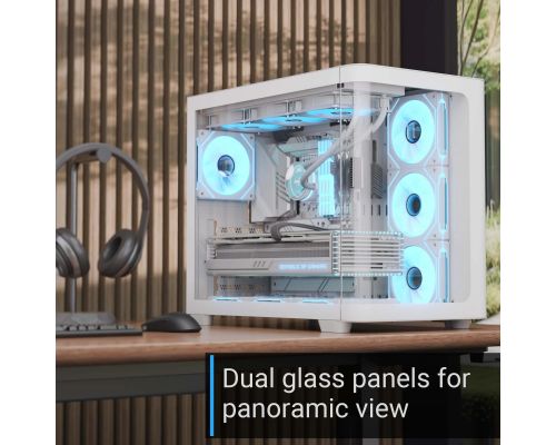 AeroCool кутия Case ATX - P500C-G-WT-v1 - 4 x 120 mm Infinity Mirror A-RGB, image _ab__is.image_number.default