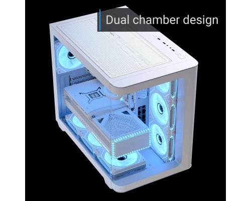 AeroCool кутия Case ATX - P500C-G-WT-v1 - 4 x 120 mm Infinity Mirror A-RGB, image _ab__is.image_number.default