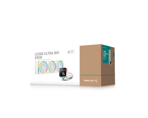 DeepCool Water Cooling LQ360 ULTRA WH ARGB - LCD Screen, image , 6 image
