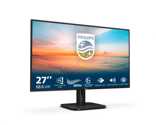 Philips 27E1N1200A, 27" IPS WLED, 1920x1080@120Hz, 4ms GtG, 1ms MPRT, 300cd m/2, 1500:1, Mega Infinity DCR, Adaptive Sync, FlickerFree, LowBlue Mode, 2Wx2, Tilt, D-SUB, HDMI, DP, image _ab__is.image_number.default