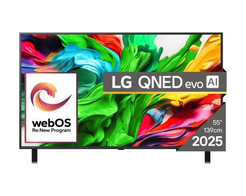 LG 55QNED85A3C, 55" 4K QNED HDR Smart TV, 3840x2160, 120Hz Native (VRR 144Hz), DVB-T2/C/S2, Alpha 8 AI Processor, HDR 10 PRO, webOS 25 ThinQ, 4K Upscaling, WiFi 5, Dolby Vision, FreeSync, Bluetooth 5.1, AirPlay 2, LAN, CI, HDMI, SPDIF, 2 pole Stand, image 