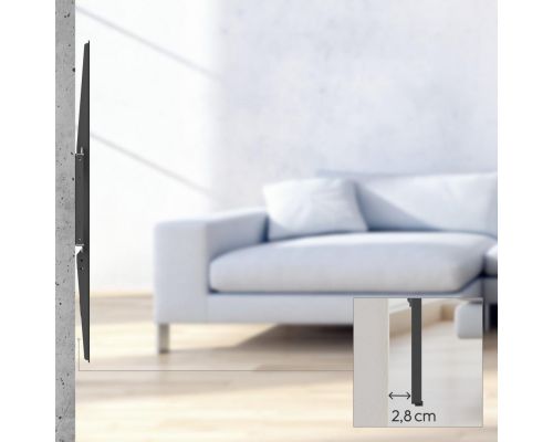 Стенна стойка за TV, 120" (305 см) до 100 кг, разстояние от стената 2,8 см, image _ab__is.image_number.default
