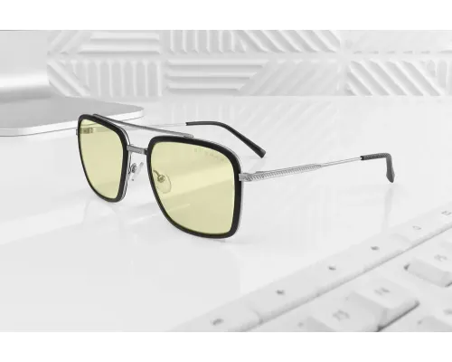 Computer Glasses GUNNAR Baron Silver - Amber, image , 2 image