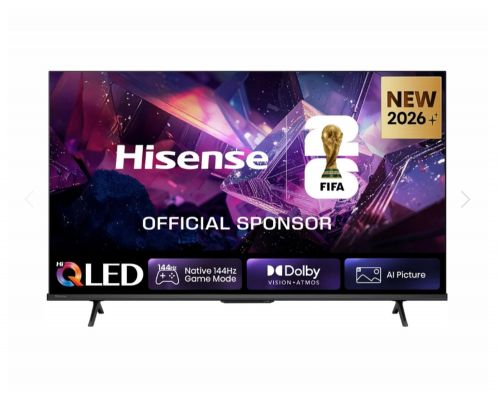 Hisense 43" E7S Pro, 4K Ultra HD 3840x2160, QLED, Quantum Dot, 144Hz, HDR 10+ adaptive, HLG, Dolby Vision, DTS Virtual X, Smart TV, WiFi 5GHz, WiFi Direct, BT, Anyview Cast, 3xHDMI, 2xUSB, LAN, CI+, DVB-T2/C/S2, Black, image 