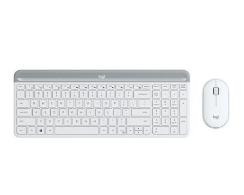 Kомплект безжични клавиатура с мишка Logitech MK470, Бяла US Layout, image 