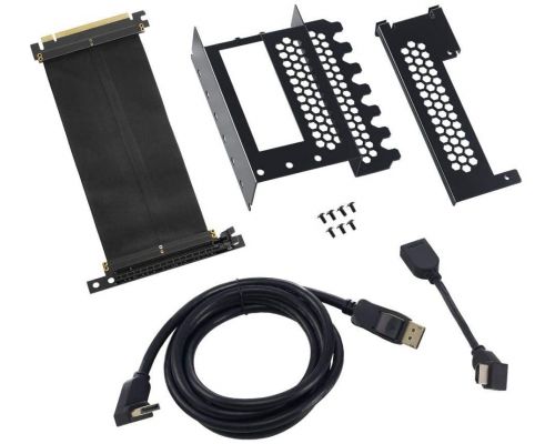 Универсален брекет и кабел за вертикален монтаж за видео карта CableMod PCIe x16, 1x DisplayPort, 1x HDMI кабел, image 