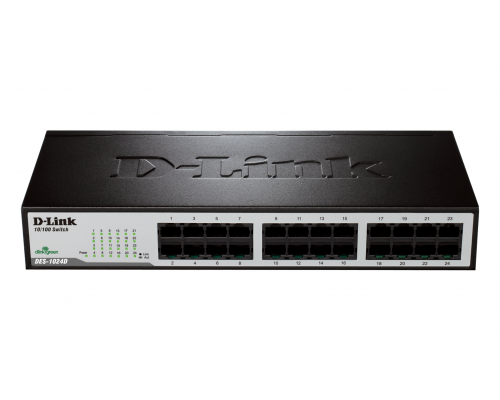Суич D-Link DES-1024D/E, 24 портов 10/100, Desktop, rack mount, image 