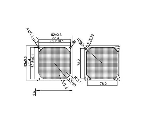 Evercool Филтър Fan Filter Metal Black - 92mm, image _ab__is.image_number.default
