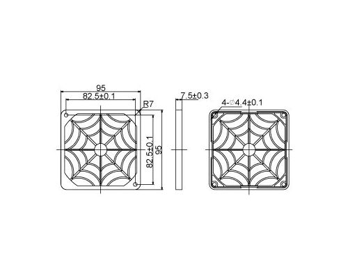 Evercool Fan Filter Plastic - 92mm, image , 2 image