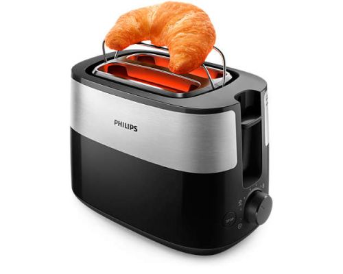 Тостер PHILIPS HD2516/90, black, 2-slot, bun warmer, image _ab__is.image_number.default