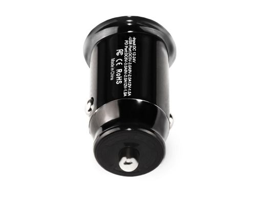 Makki Fast Charger Car - Type-C + USB QC3.0  20W - MAKKI-CC20W02-BK, image , 2 image