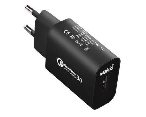 Makki Fast Charger QC3.0 18W - MAKKI-QC18W-BK, image 