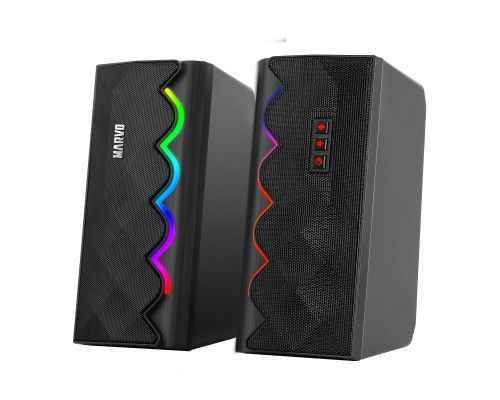Marvo Gaming Speakers 2.0 6W Bluetooth RGB - MARVO-SG-269, image 