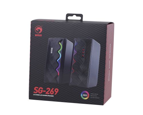 Marvo Gaming Speakers 2.0 6W Bluetooth RGB - MARVO-SG-269, image , 9 image
