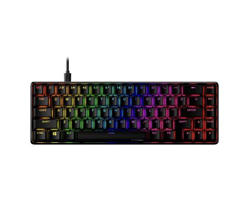 Геймърскa механична клавиатура HyperX Alloy Origins 65, HyperX Aqua суичове, Черен, image 